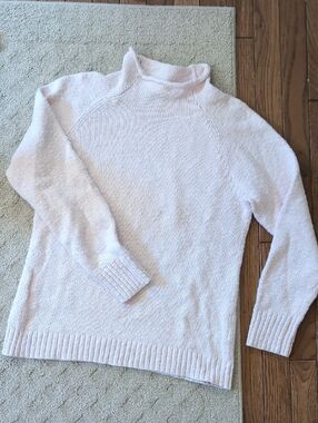 L.L. Bean Pale Pink Mock Neck Sweater
